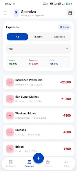 Spendza screenshot 2